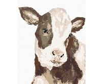 Zuty - Malování podle čísel - ČERNOBÍLÁ KRÁVA (HALEY BUSH) 40x50 cm vypnuté plátno na rám