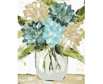 Zuty - Malování podle čísel - HORTENZIE VE VÁZE (HALEY BUSH) 40x50 cm vypnuté plátno na rám
