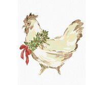 Zuty - Malování podle čísel - SLEPICE S ČERVENOU MAŠLÍ (HALEY BUSH) 40x50 cm vypnuté plátno na rám