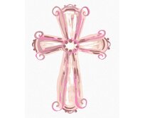 Zuty - Malování podle čísel - RŮŽOVÝ KŘÍŽ (HALEY BUSH) 40x50 cm bez rámu a bez vypnutí plátna