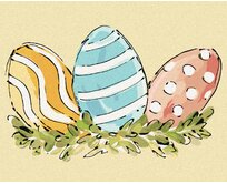 Zuty - Malování podle čísel - VELIKONOČNÍ VEJCE (HALEY BUSH) 40x50 cm bez rámu a bez vypnutí plátna