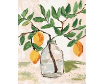 Zuty - Malování podle čísel - CITRÓNY VE VÁZE 2 (HALEY BUSH) 40x50 cm bez rámu a bez vypnutí plátna