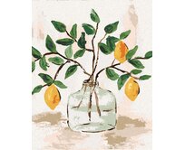Zuty - Malování podle čísel - CITRÓNY VE VÁZE 5 (HALEY BUSH) 40x50 cm bez rámu a bez vypnutí plátna
