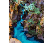 Zuty - Malování podle čísel - ŘEKA A SKÁLY (TED DAVIS) 40x50 cm bez rámu a bez vypnutí plátna