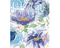 Zuty - Malování podle čísel - MODRÉ KVĚTY A LISTY (ALEXANDRIA GILBERT) 40x50 cm vypnuté plátno na rám