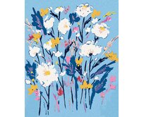Zuty - Malování podle čísel - DIVOKÉ KVÍTÍ S BÍLÝMI KVĚTY (ALEXANDRIA GILBERT) 40x50 cm vypnuté plátno na rám