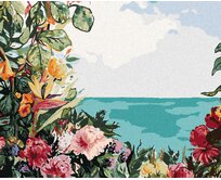 Zuty - Malování podle čísel - KVĚTINY U MOŘE (ALEXANDRIA GILBERT) 40x50 cm bez rámu a bez vypnutí plátna