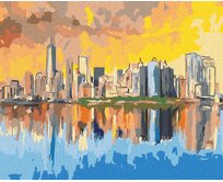 Zuty - Malování podle čísel - NEW YORK V ODRAZE VODY 40x50 cm bez rámu a bez vypnutí plátna