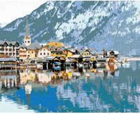 Zuty - Malování podle čísel - HALLSTATT V ALPÁCH 40x50 cm vypnuté plátno na rám