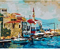 Zuty - Malování podle čísel - KRÁSNÉ KASTELORIZO BAY V ŘECKU 40x50 cm vypnuté plátno na rám