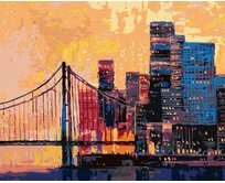 Zuty - Malování podle čísel - POHLED NA ČÁST SAN FRANCISCA 40x50 cm bez rámu a bez vypnutí plátna