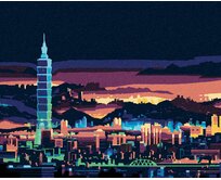 Zuty - Malování podle čísel - KRÁSNÉ NOČNÍ MĚSTO 40x50 cm vypnuté plátno na rám