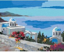 Zuty - Malování podle čísel - SANTORINI II 40x50 cm vypnuté plátno na rám