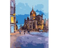 Zuty - Malování podle čísel - POHLED NA KATEDRÁLU ST. GILES V EDINBURGHU 40x50 cm vypnuté plátno na rám