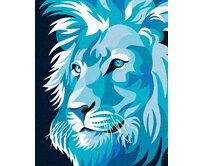 Zuty - Malování podle čísel - MODRÝ LEV 40x50 cm bez rámu a bez vypnutí plátna