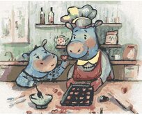 Zuty - Malování podle čísel - HROŠÍ VAŘENÍ 40x50 cm vypnuté plátno na rám