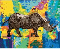 Zuty - Malování podle čísel - NOSOROŽEC 40x50 cm vypnuté plátno na rám