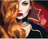 Zuty - Malování podle čísel - UPÍŘÍ ŽENA 40x50 cm bez rámu a bez vypnutí plátna