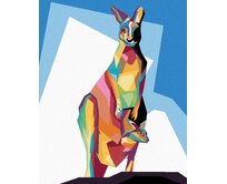 Zuty - Malování podle čísel - BAREVNÝ KLOKAN 40x50 cm bez rámu a bez vypnutí plátna