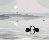 Zuty - Malování podle čísel - LABUTÍ JEZERO 40x50 cm bez rámu a bez vypnutí plátna