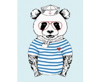 Zuty - Malování podle čísel - NÁMOŘNÍK PANDA 40x50 cm vypnuté plátno na rám
