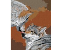 Zuty - Malování podle čísel - VLK POLIBEK (AL AGNEW) 40x50 cm bez rámu a bez vypnutí plátna