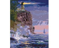 Zuty - Malování podle čísel - MAJÁK NA ÚTESU (DARRELL BUSH) 40x50 cm vypnuté plátno na rám