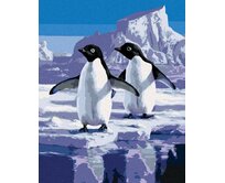 Zuty - Malování podle čísel - PÁR TUČNÁKŮ NA LEDOVCI (ROBERT HAUTMAN) 40x50 cm bez rámu a bez vypnutí plátna