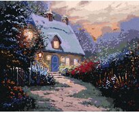 Zuty - Malování podle čísel - CESTA K DOMU A KVĚTINY (NORTHERN PROMOTIONS) 40x50 cm vypnuté plátno na rám