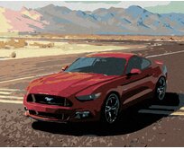 Zuty - Malování podle čísel - MUSTANG 40x50 cm bez rámu a bez vypnutí plátna