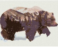 Zuty - Malování podle čísel - MEDVĚD 40x50 cm bez rámu a bez vypnutí plátna