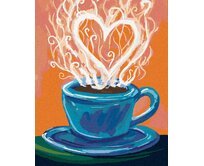 Zuty - Malování podle čísel - LÁSKYPLNÝ NÁPOJ 40x50 cm vypnuté plátno na rám