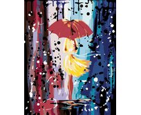 Zuty - Malování podle čísel - MANEKÝNKA S DEŠTNÍKEM 40x50 cm bez rámu a bez vypnutí plátna