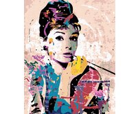 Zuty - Malování podle čísel - AUDREY HEPBURN 40x50 cm vypnuté plátno na rám