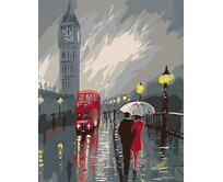 Zuty - Malování podle čísel - BIG BEN V DEŠTI 40x50 cm bez rámu a bez vypnutí plátna