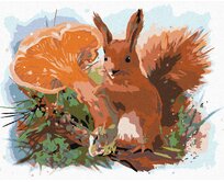 Zuty - Malování podle čísel - VEVERKA 40x50 cm bez rámu a bez vypnutí plátna