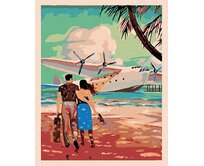 Zuty - Malování podle čísel - MILENCI PŘED ODLETEM 40x50 cm vypnuté plátno na rám