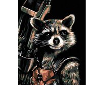 Zuty - Malování podle čísel - ROCKET RACOON 40x50 cm bez rámu a bez vypnutí plátna