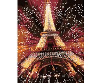 Zuty - Malování podle čísel - EIFFELOVA VĚŽ S OSVĚTLENÍM 40x50 cm vypnuté plátno na rám
