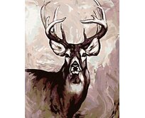 Zuty - Malování podle čísel - JELEN S VELKÝMI PAROHY 40x50 cm vypnuté plátno na rám