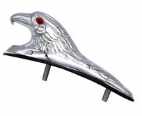 Nálepky na elektrickou koSoška na elektrickou koloběžku 3D hlava orlaloběžku Soška na elektrickou koloběžku 3D hlava orla stříbrná