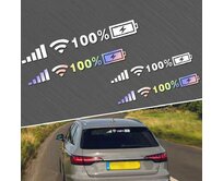 Nálepky na elektrickou koloběžku, motorku, auto, skútr, 100% nabity