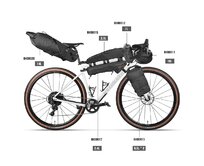 Bikepackingová sada Rhinowalk Wilderness B - černá
