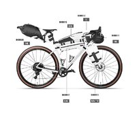 Bikepackingová sada Rhinowalk Wilderness B - bílá