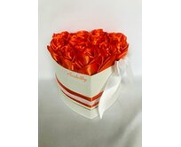 Anabellky Růže : oranžová, box bílý., 16 x 13,5 x 10