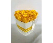 Anabellky Růže : žlutá, box bílý., 16 x 13,5 x 10