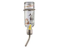 Skleněná napáječka Honey & Hopper s kovovým pítkem 250ml