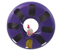 Hračka MAGIC CAT koulodráha kruh s myškou - fialovo-šedá 25cm