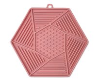Podložka EPIC PET Lick & Snack lízací hexagon světle růžový 17 x 15cm