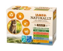 Kapsička IAMS Naturally mořské a suchozemské maso v omáčce multipack (12x85g) 1020g